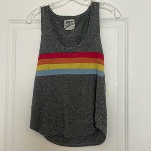 Camp Collection Retro Rainbow Stripe Tank Top XS